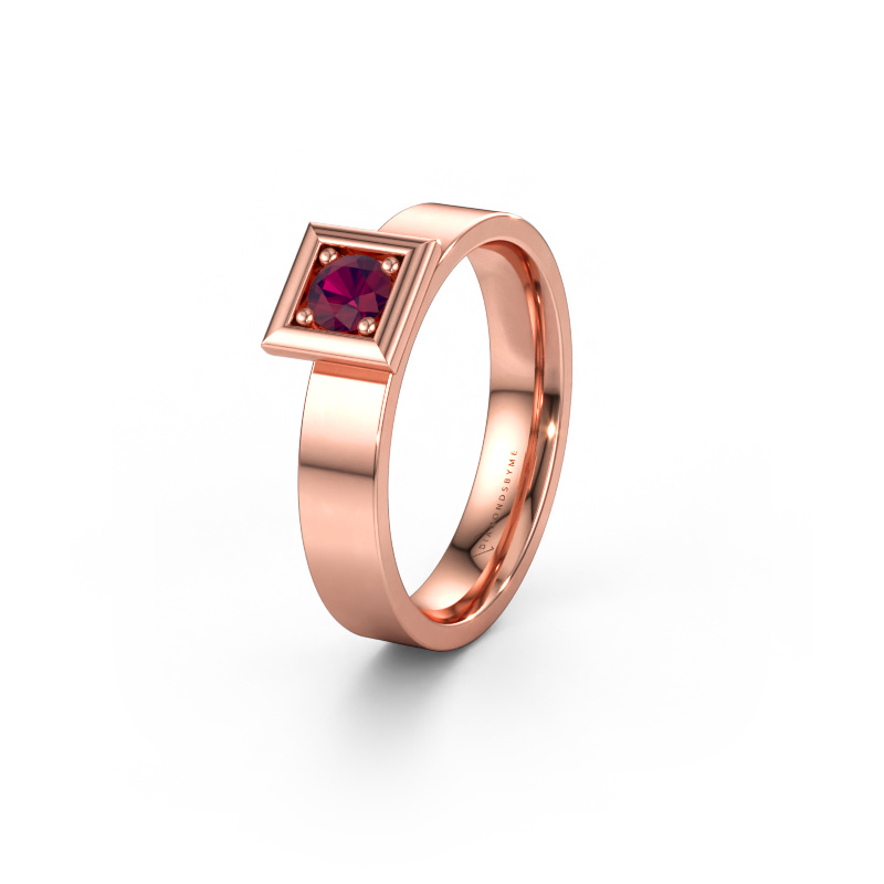 Immagine di Fede nuziale WH2112L14A 585 oro rosa ±4 x 1,7 mm Rodolite