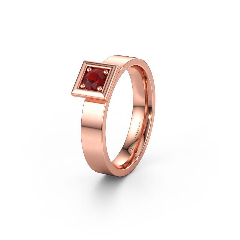 Immagine di Fede nuziale WH2112L14A 585 oro rosa ±4 x 1,7 mm Rubino