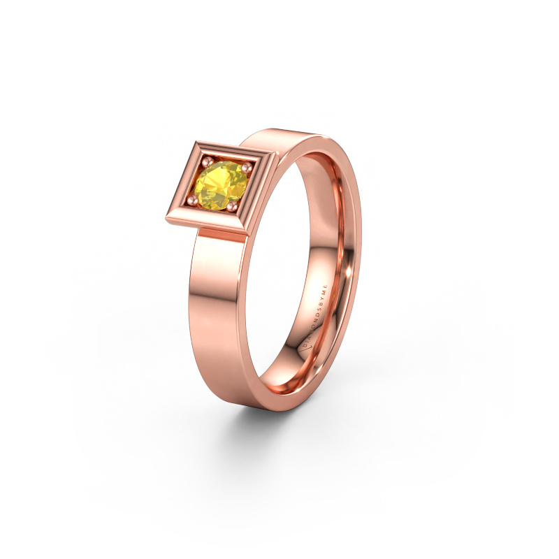 Immagine di Fede nuziale WH2112L14A 585 oro rosa ±4 x 1,7 mm Zaffiro giallo