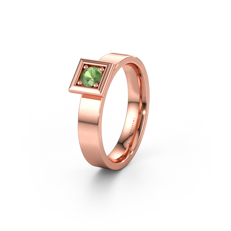 Immagine di Fede nuziale WH2112L14A 585 oro rosa ±4 x 1,7 mm Tormalina verde