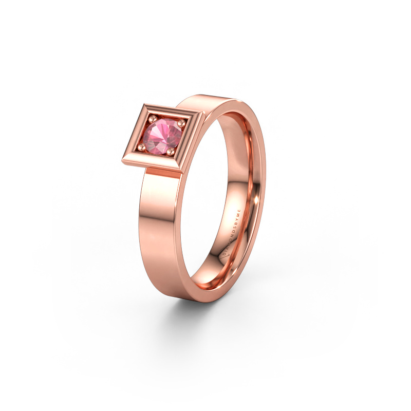 Bild av Vigselring WH2112L14A 585 roséguld ±4 x 1,7 mm Rosa turmalin