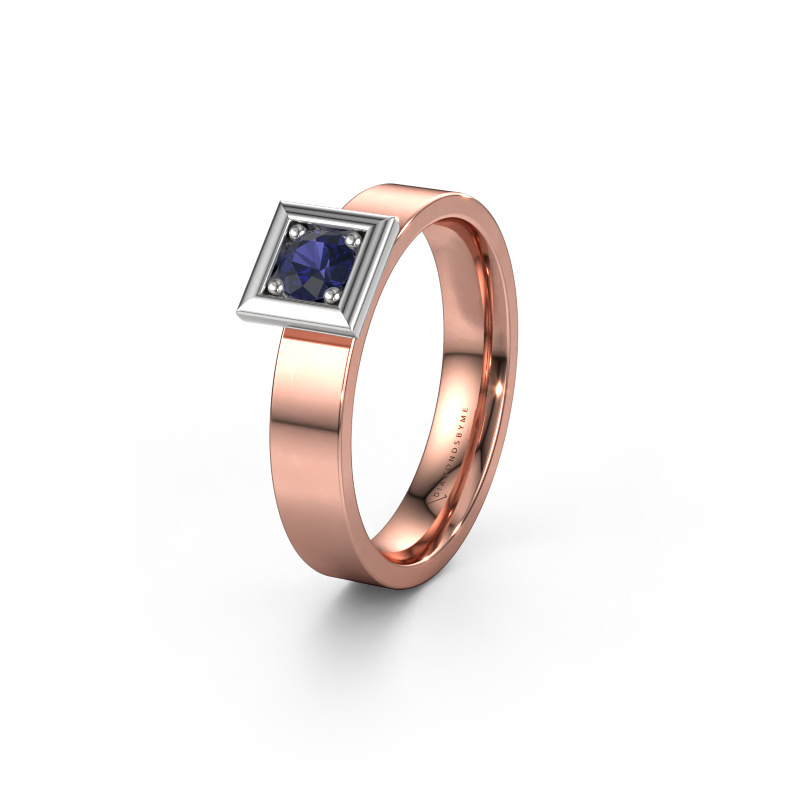 Image of Wedding ring WH2112L14A 585 rose gold ±0.16x0.07 in Sapphire