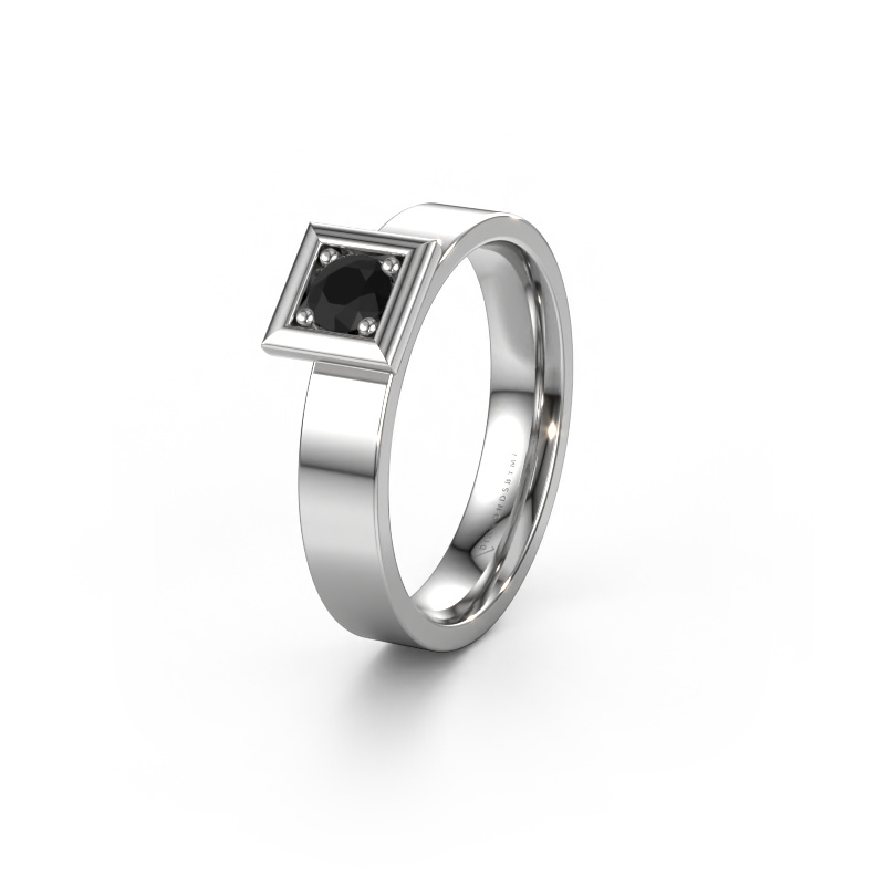 Bild von Ehering WH2112L14A 950 Platin ±4x1.7 mm Schwarz Diamant