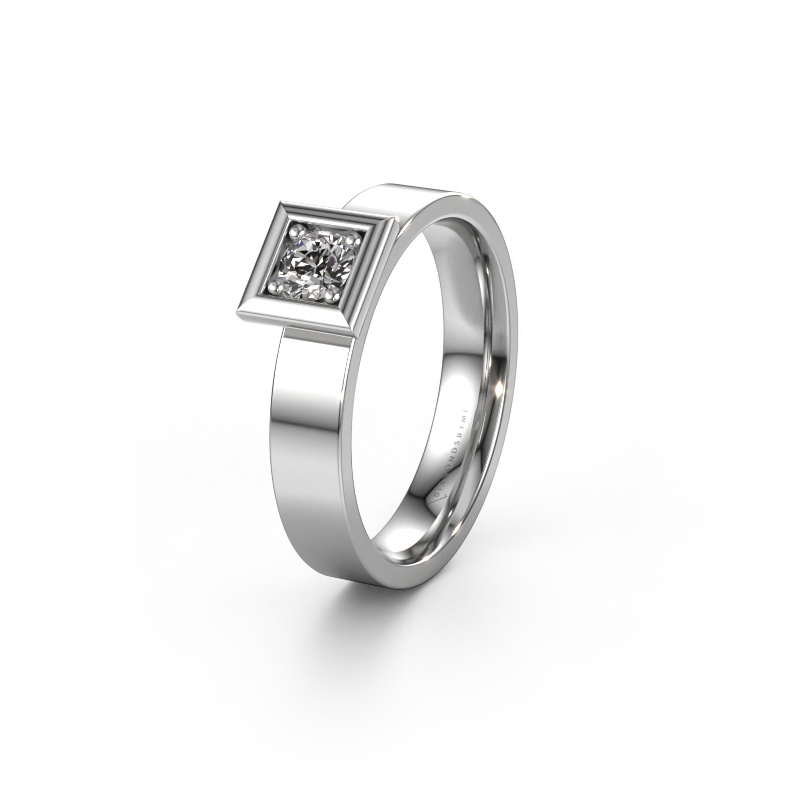 Bild von Ehering WH2112L14A 585 Weißgold ±4x1.7 mm Diamant