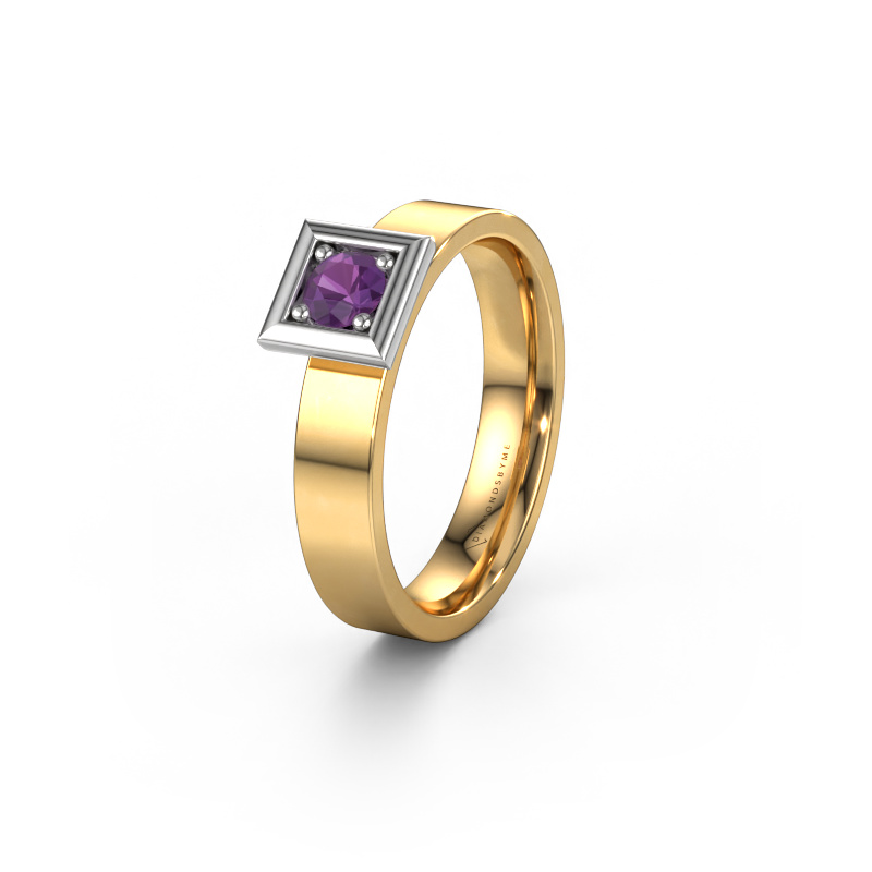 Image of Wedding ring WH2112L14A 585 gold ±0.16x0.07 in Amethyst