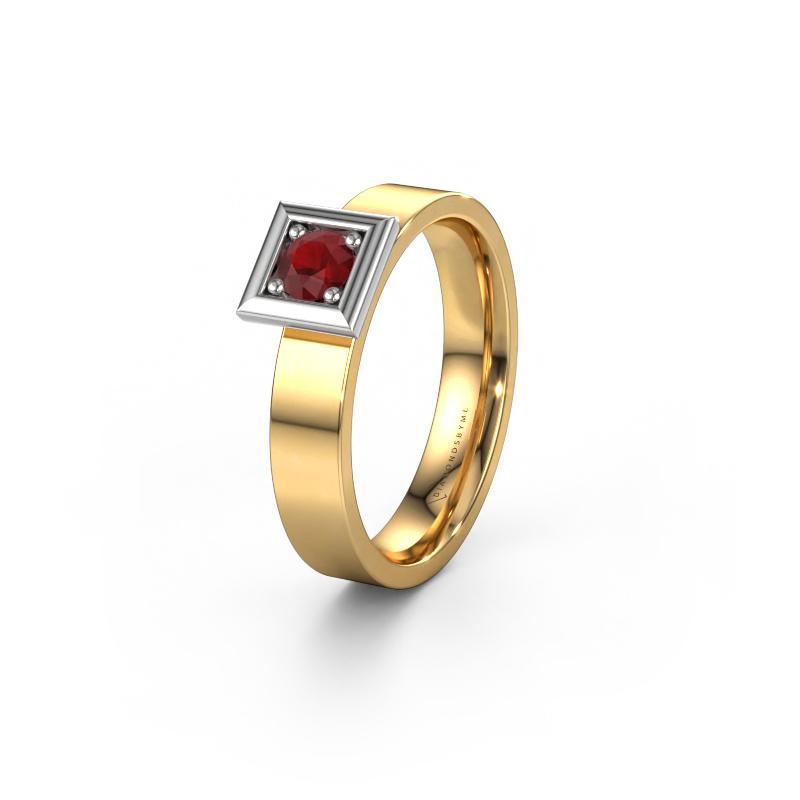 Image of Wedding ring WH2112L14A 585 gold ±4x1.7 mm Ruby
