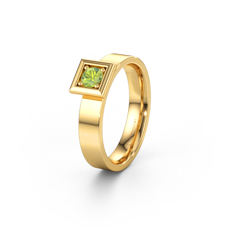 Immagine di Fede nuziale WH2112L14A 585 oro ±4 x 1,7 mm Peridoto