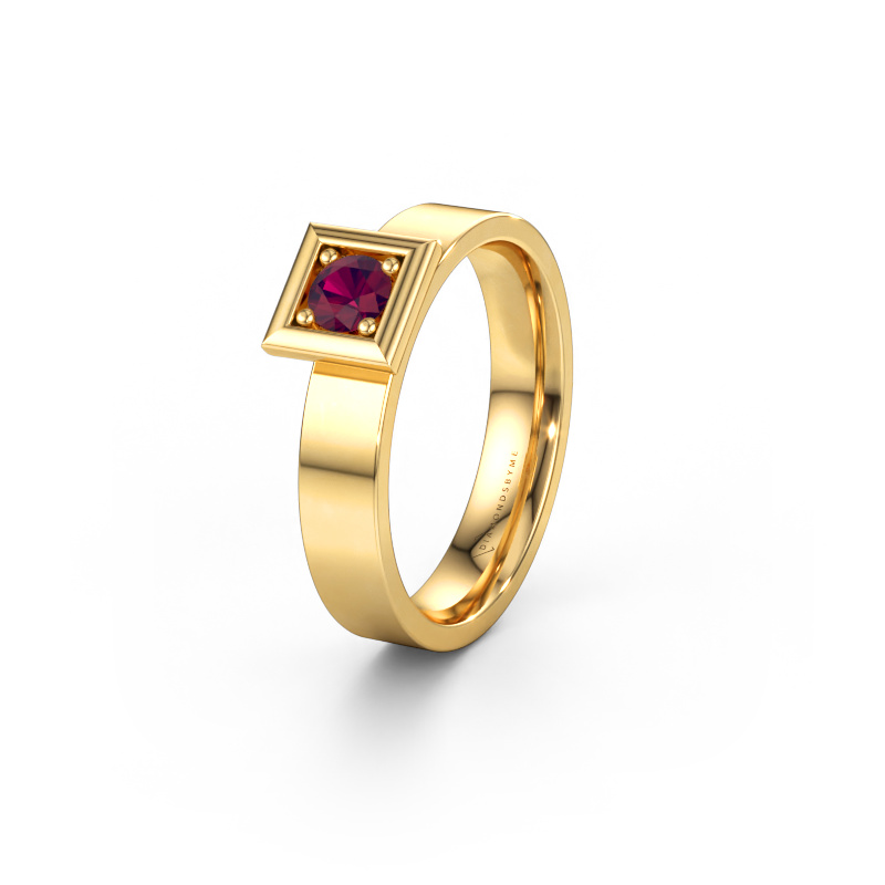 Immagine di Fede nuziale WH2112L14A 585 oro ±4 x 1,7 mm Rodolite