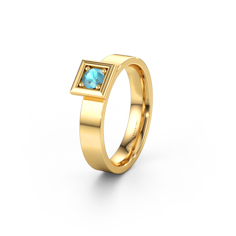 Immagine di Fede nuziale WH2112L14A 585 oro ±4 x 1,7 mm Topazio blu