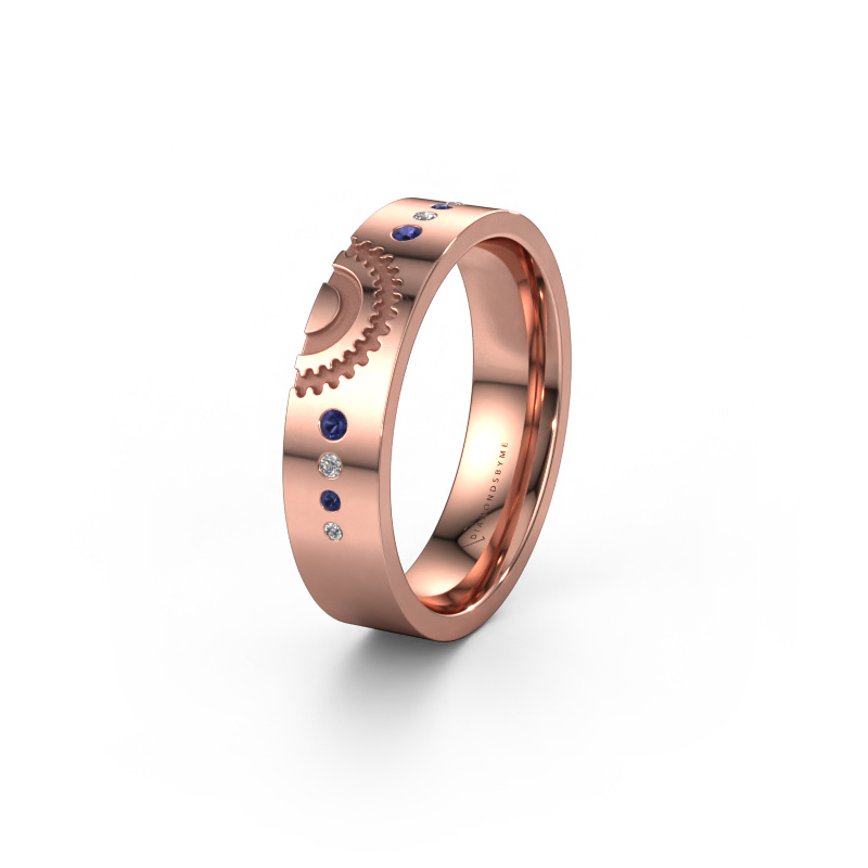 Image of Wedding ring WH2116L25A 585 rose gold ±0.20x0.07 in Sapphire