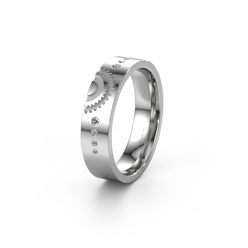 Afbeelding van Trouwring WH2116L25A 950 platina ±5x1.7 mm Diamant