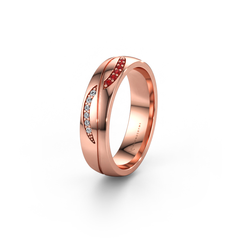 Immagine di Fede nuziale WH2118L25A 585 oro rosa ±5 x 1,7 mm Rubino