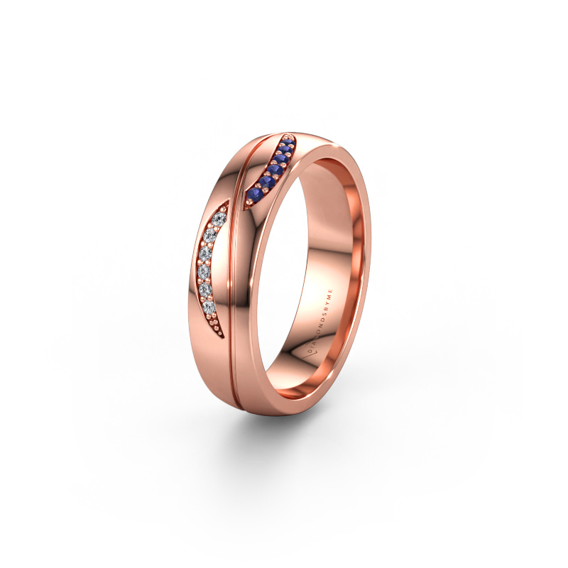 Immagine di Fede nuziale WH2118L25A 585 oro rosa ±5 x 1,7 mm Zaffiro