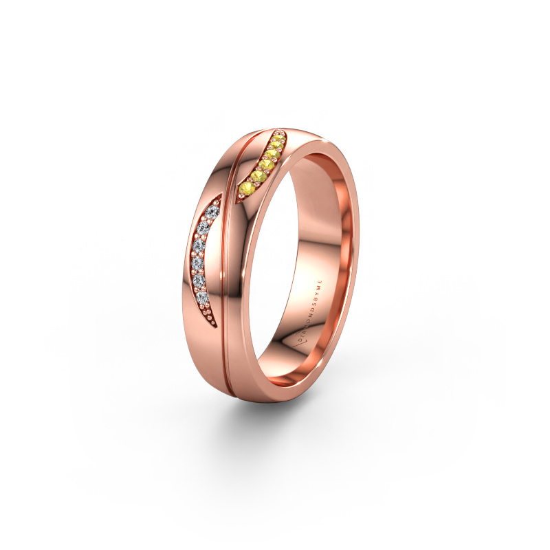Immagine di Fede nuziale WH2118L25A 585 oro rosa ±5 x 1,7 mm Zaffiro giallo