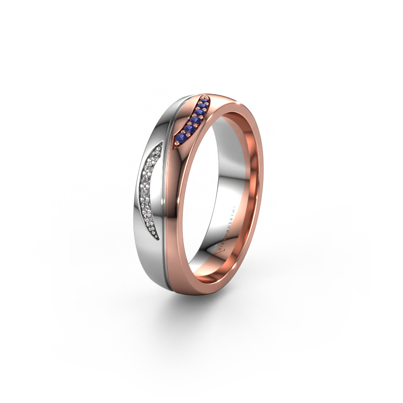 Image of Wedding ring WH2118L25A 585 rose gold ±0.20x0.07 in Sapphire