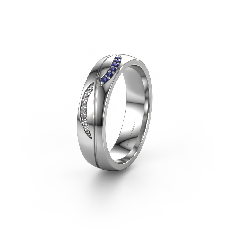 Image of Wedding ring WH2118L25A 585 white gold ±0.20x0.07 in Sapphire