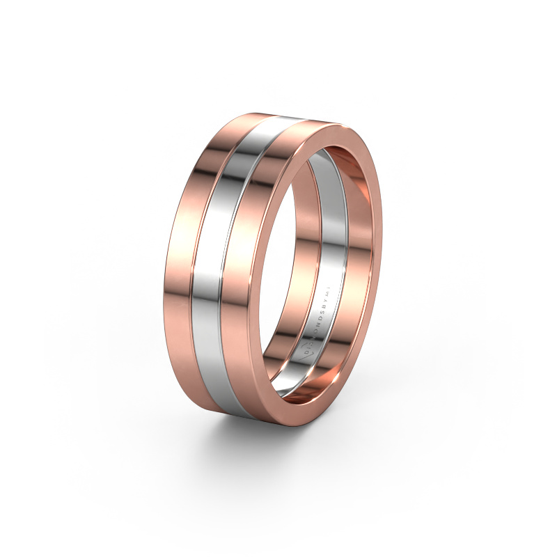 Image of Wedding ring WH2120M 585 rose gold ±0.28x0.07 in
