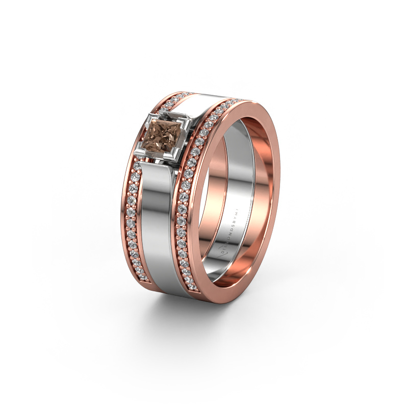 Image de Alliance WH2121L 585 or rose ±8x1.7 mm Diamant brun