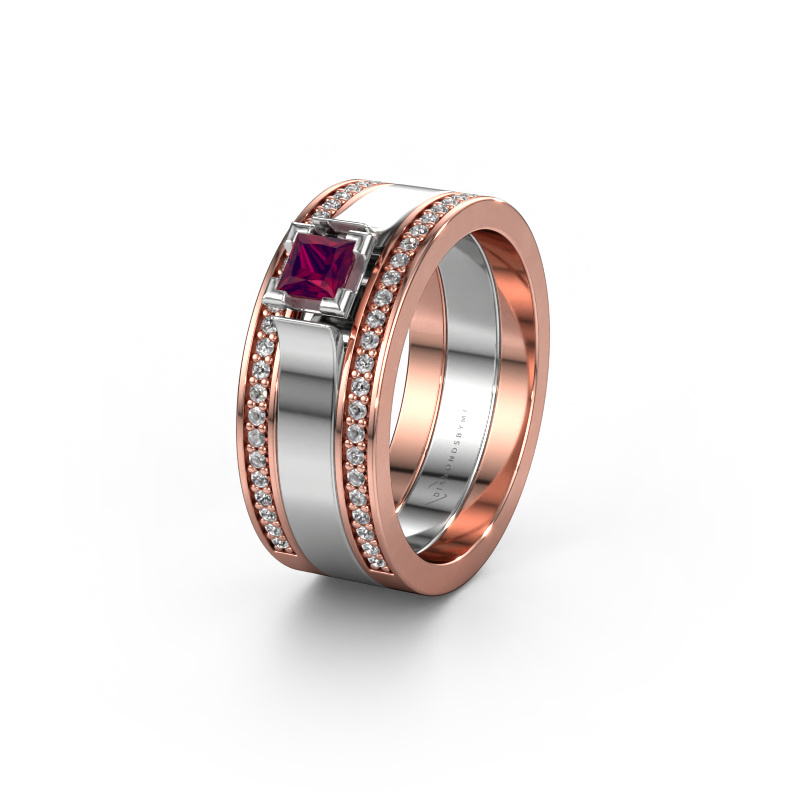 Image de Alliance WH2121L 585 or rose ±8x1.7 mm Rhodolite