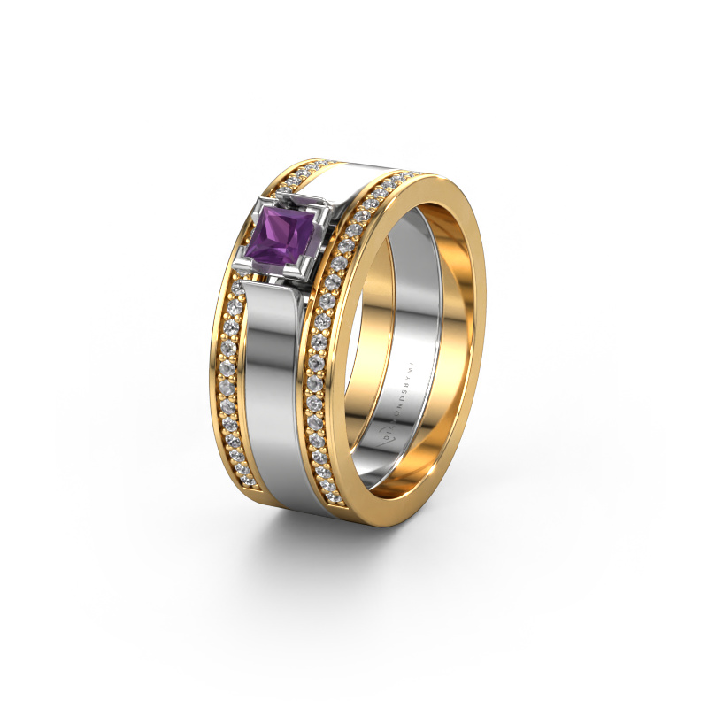 Bild von Ehering WH2121L 585 Gold ±8x1.7 mm Amethyst