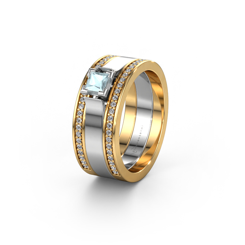 Bild von Ehering WH2121L 585 Gold ±8x1.7 mm Aquamarin