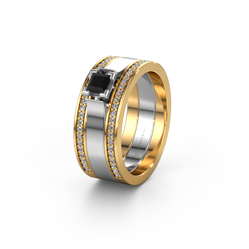 Image of Wedding ring WH2121L 585 gold ±0.31x0.07 in Black diamond