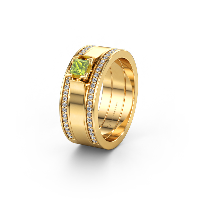 Immagine di Fede nuziale WH2121L 585 oro ±8 x 1,7 mm Peridoto