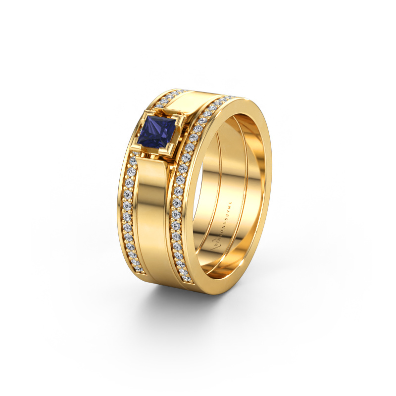Bild av Vigselring WH2121L 585 gult guld ±8 x 1,7 mm Safir