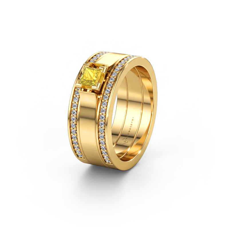 Bild av Vigselring WH2121L 585 gult guld ±8 x 1,7 mm Gul safir