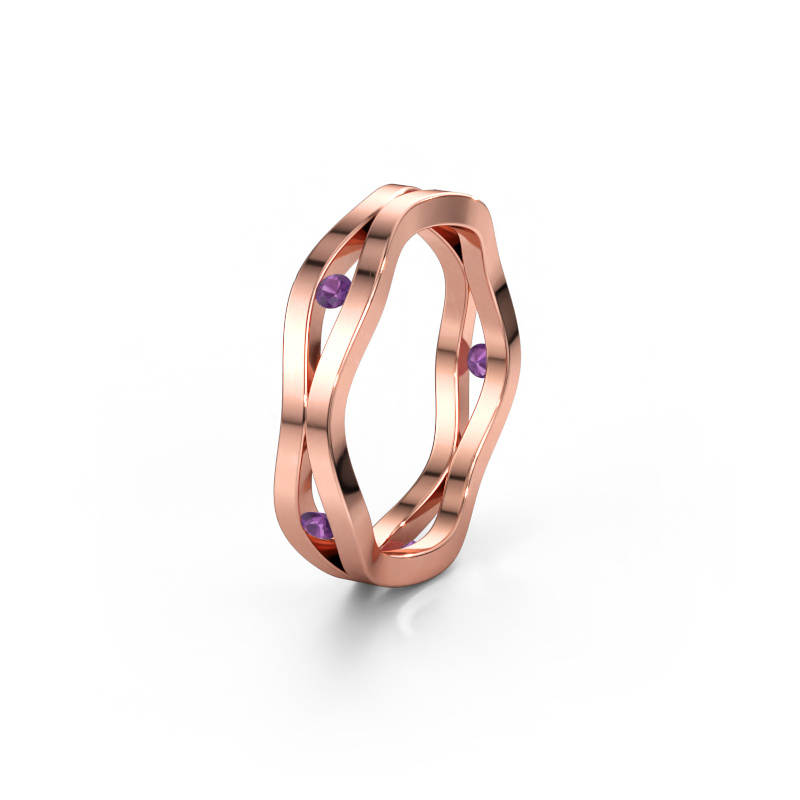 Immagine di Fede nuziale WH2122L 585 oro rosa ±5 x 1,8 mm Ametista