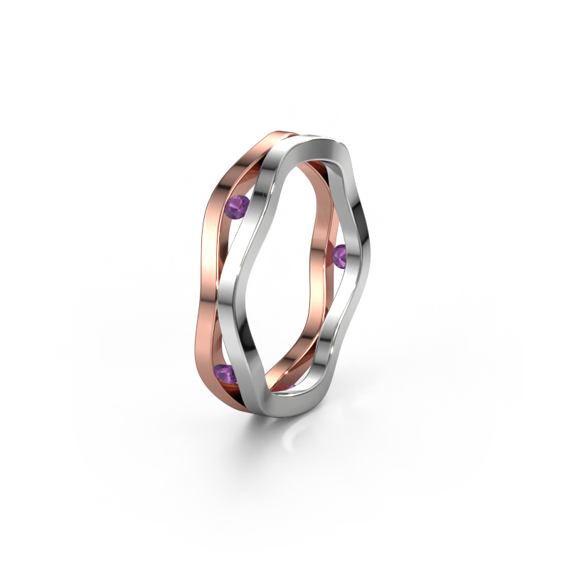 Bild von Trauring WH2122L 585 Roségold ±5x1.8 mm Amethyst