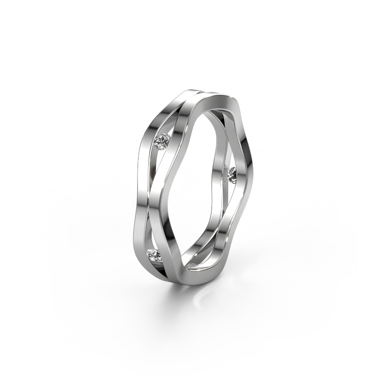 Image of Wedding ring WH2122L 585 white gold ±0.20x0.08 in Diamond