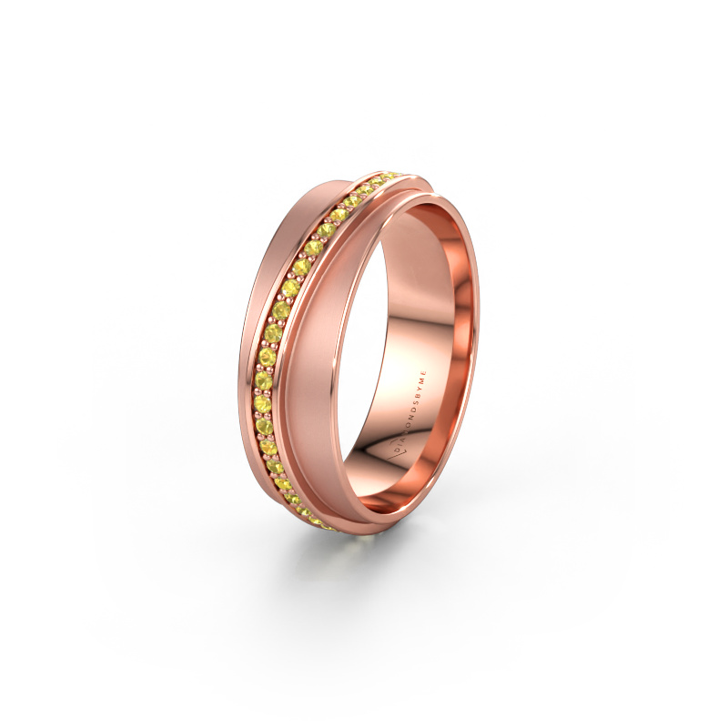 Bild av Vigselring WH2126L 585 roséguld ±6 x 1,7 mm Gul safir