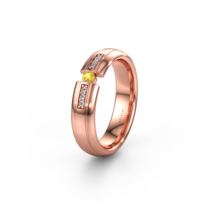 Bild av Vigselring WH2128L26C 585 roséguld ±5 x 2 mm Gul safir