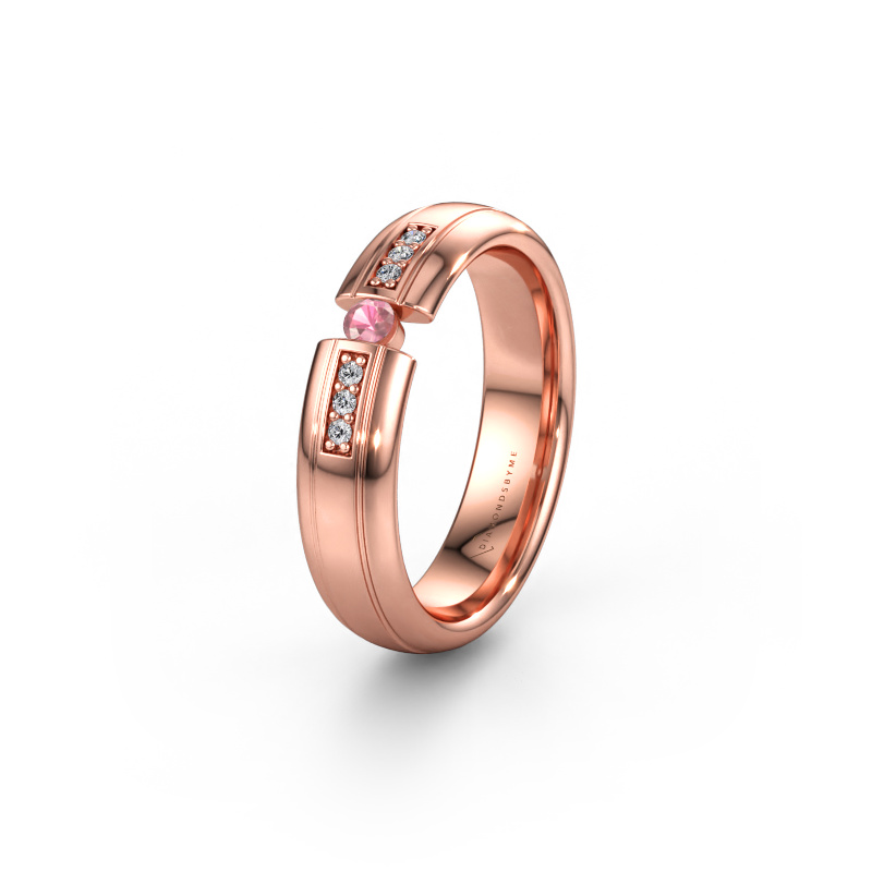 Bild av Vigselring WH2128L26C 585 roséguld ±5 x 2 mm Rosa turmalin
