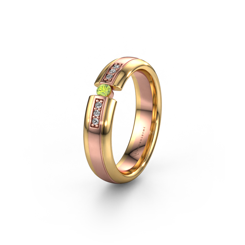 Bild von Trauring WH2128L26C 585 Roségold ±5x2 mm Peridot