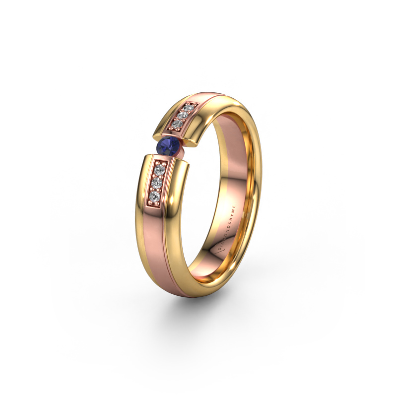 Bild von Trauring WH2128L26C 585 Roségold ±5x2 mm Saphir