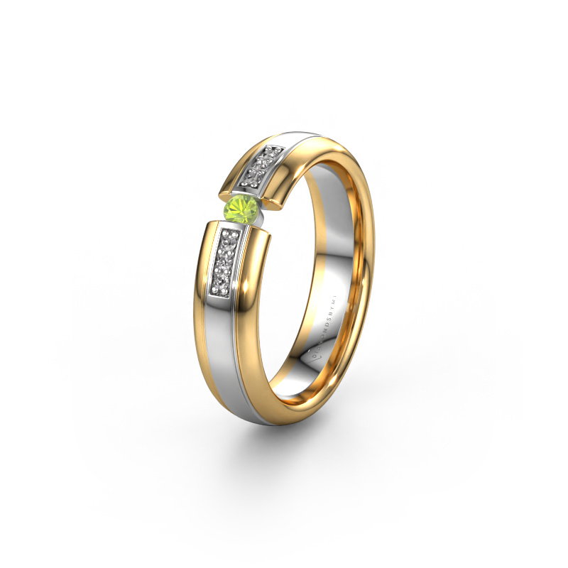 Image of Wedding ring WH2128L26C 585 white gold ±0.20x0.08 in Peridot