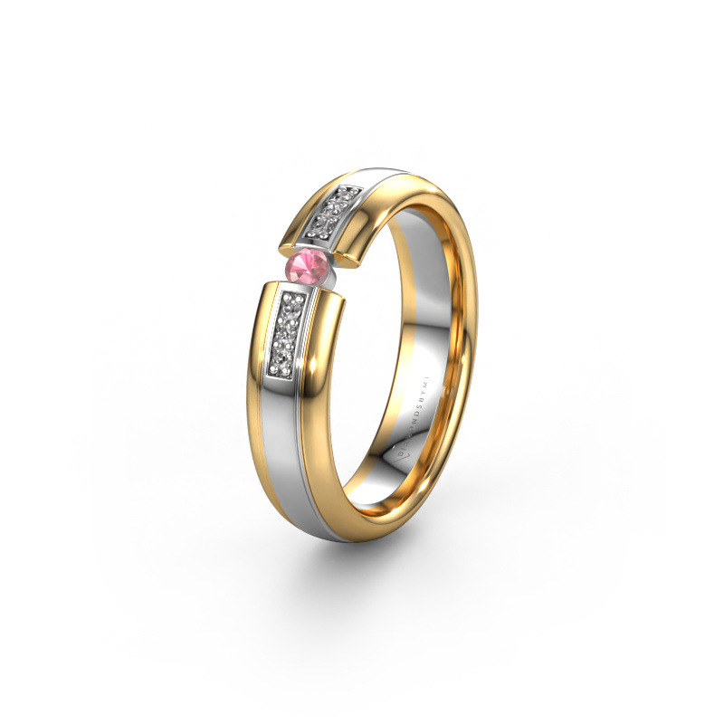 Image of Wedding ring WH2128L26C 585 white gold ±5x2 mm Tourmaline pink