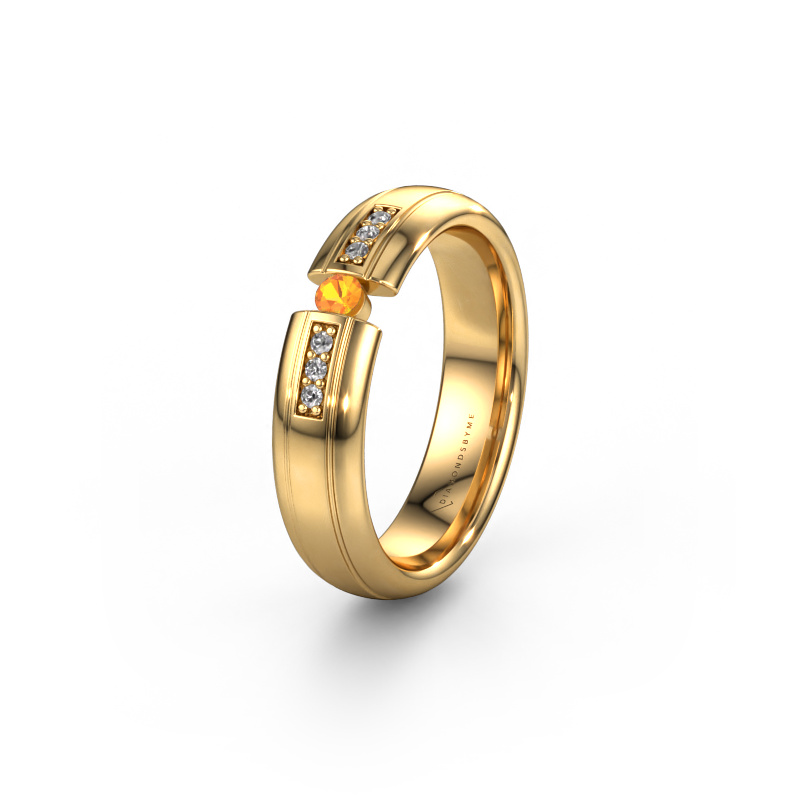 Image of Wedding ring WH2128L26C 585 gold ±5x2 mm Citrin