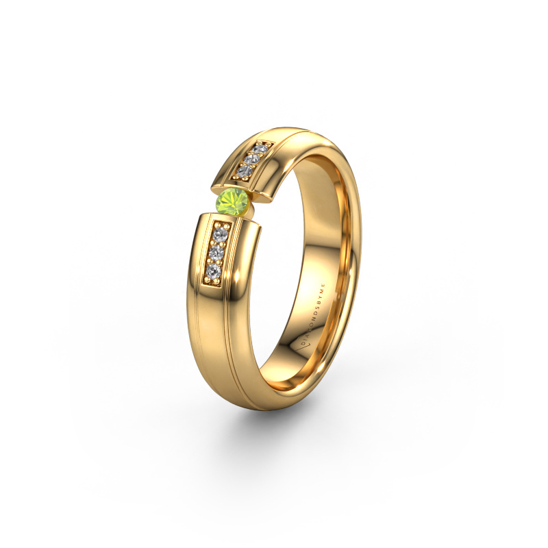 Image of Wedding ring WH2128L26C 585 gold ±0.20x0.08 in Peridot