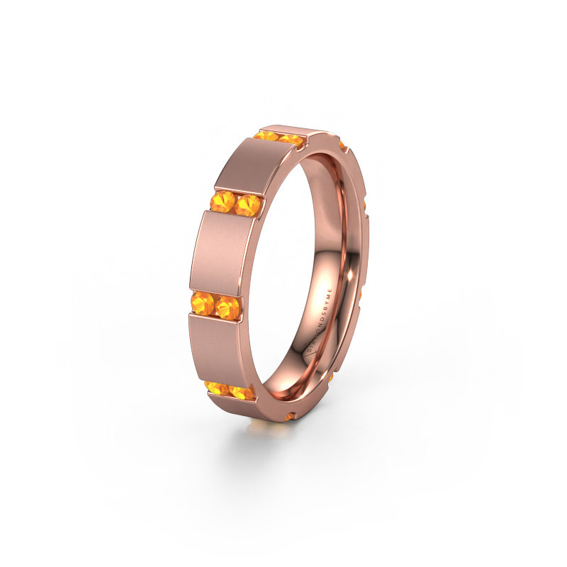Image of Weddings ring WH2132L14BM 585 rose gold ±0.16x0.09in Citrin