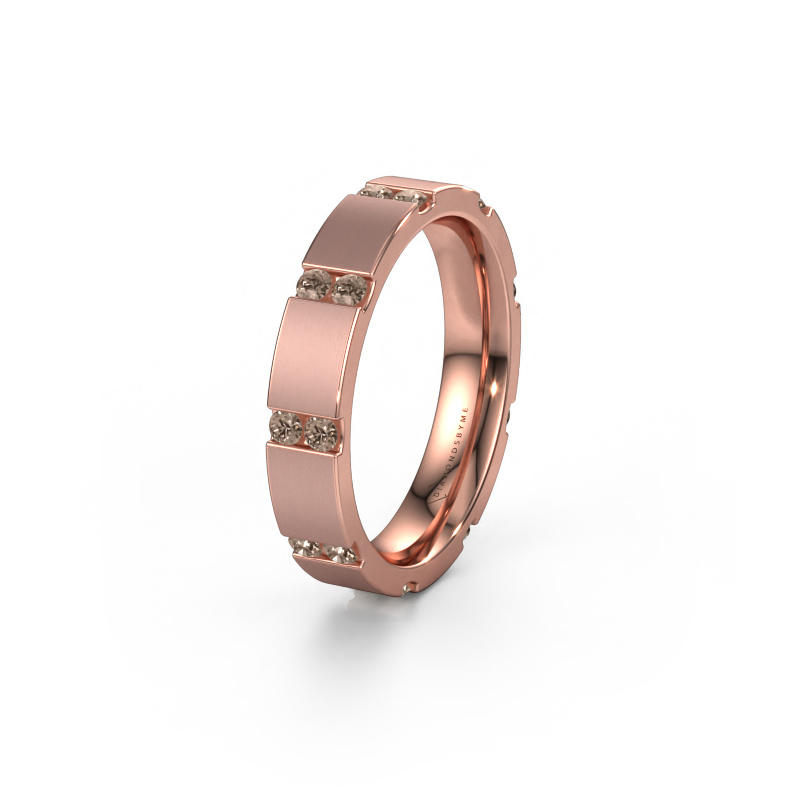 Bild von Ehering WH2132L14BM 585 Roségold ±4x2.2 mm Braun Diamant
