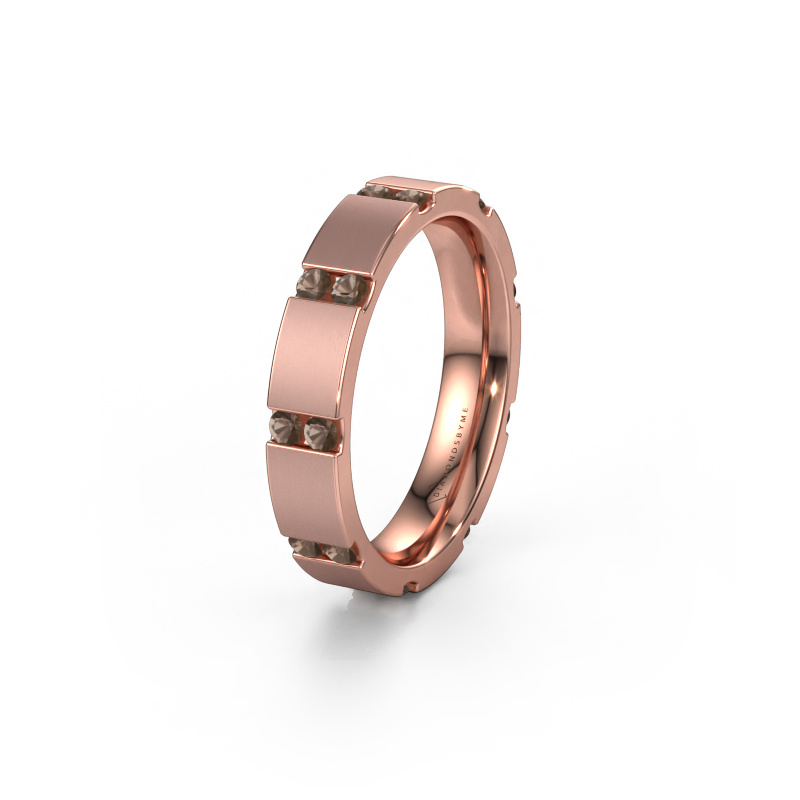 Image de Bague de mariage WH2132L14BM 585 or rose ±4x2.2 mm Quartz fumé