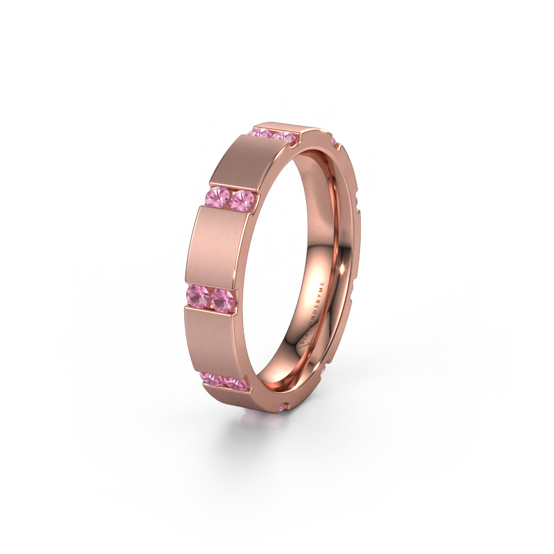 Bild von Ehering WH2132L14BM 585 Roségold ±4x2.2 mm Pink Saphir
