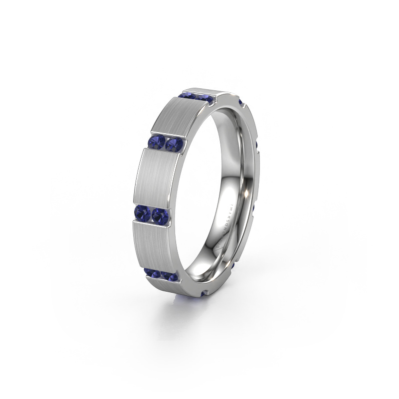 Image of Weddings ring WH2132L14BM 585 white gold ±0.16x0.09in Sapphire