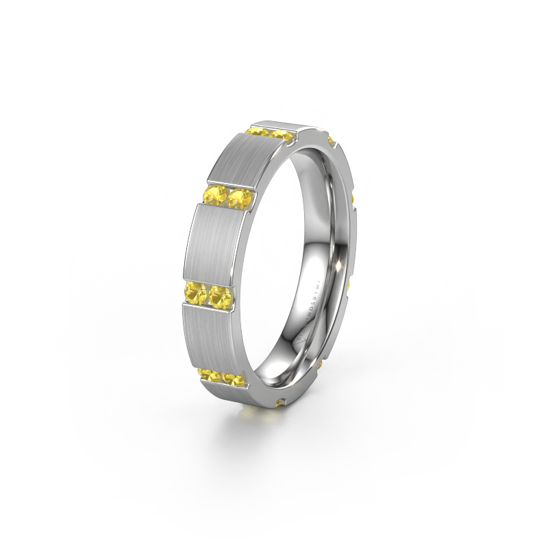 Image of Weddings ring WH2132L14BM 950 platinum ±0.16x0.09in Yellow sapphire