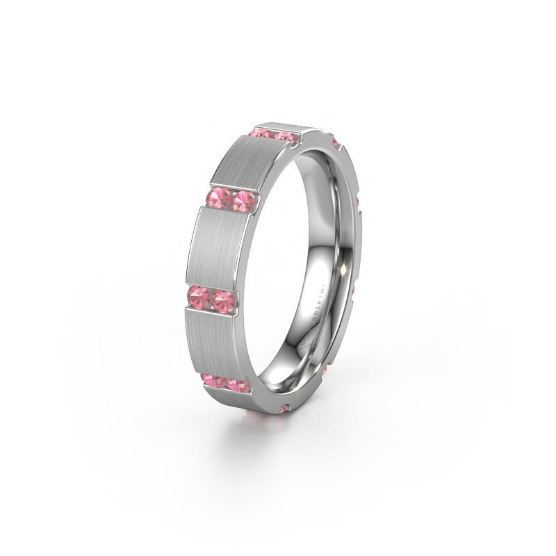 Image de Bague de mariage WH2132L14BM 950 platine ±4x2.2 mm Rose tourmaline