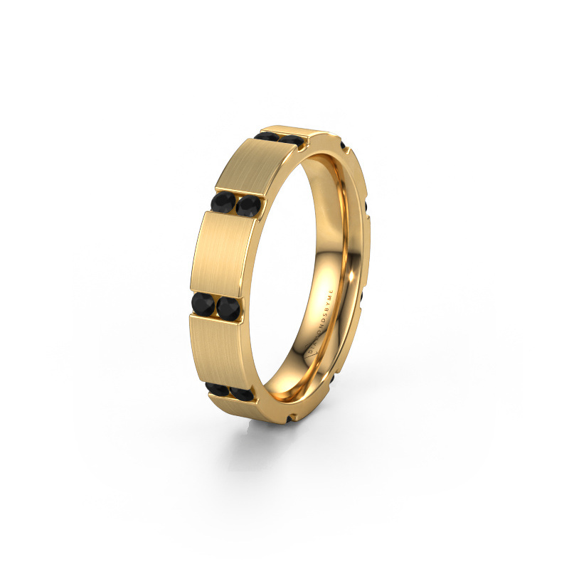 Image de Bague de mariage WH2132L14BM 585 or jaune ±4x2.2 mm Diamant noir
