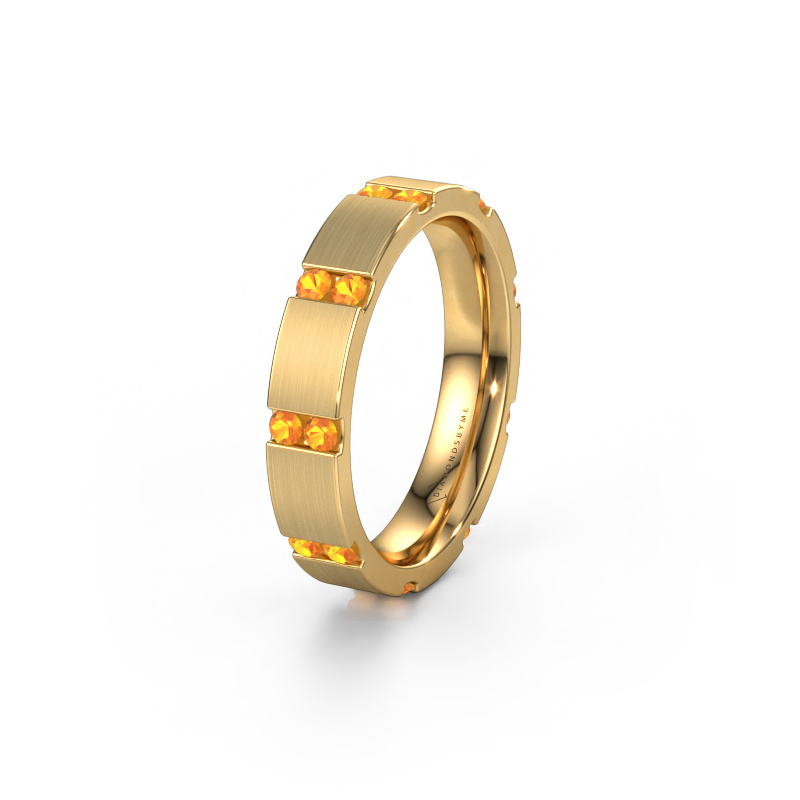 Image of Weddings ring WH2132L14BM 585 gold ±0.16x0.09in Citrin